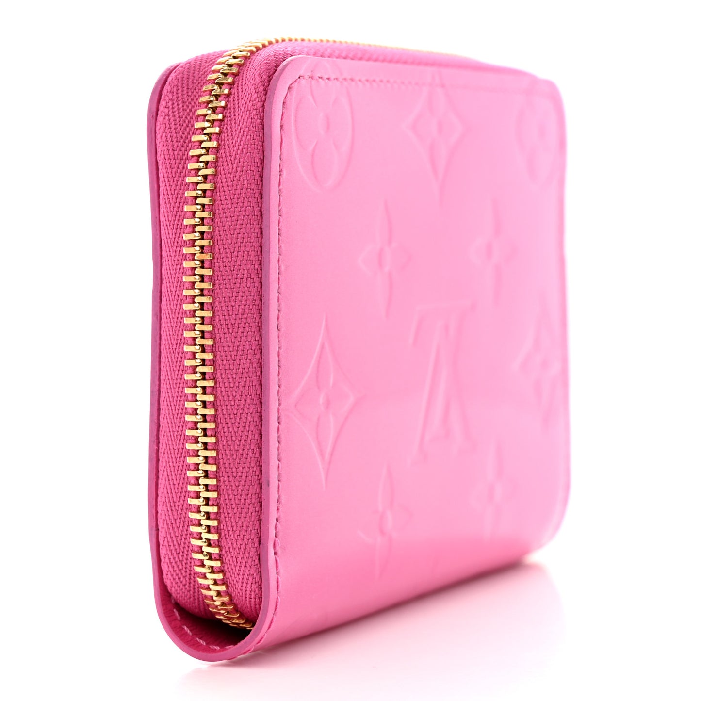Vernis Enamel Heart Zippy Coin Purse Neon Pink