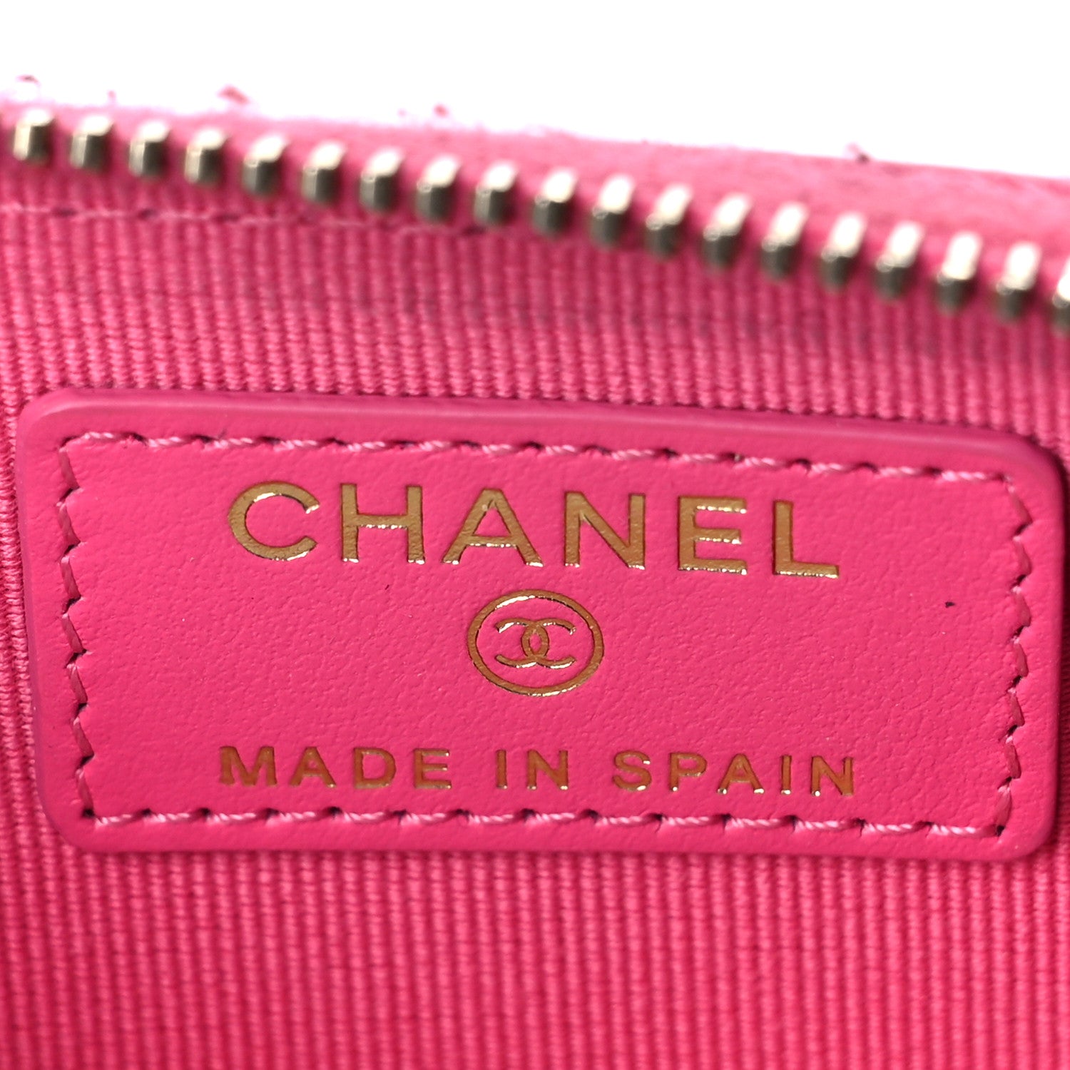 Chanel Caviar Quilted Zip Coin Purse Pink 6 of 17