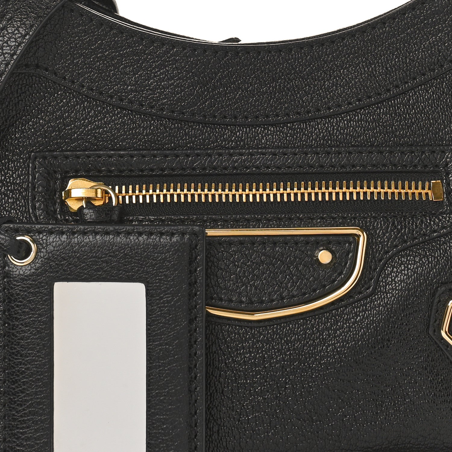 Balenciaga Chevre Gold Metallic Edge Hardware Hip Black 8 of 11