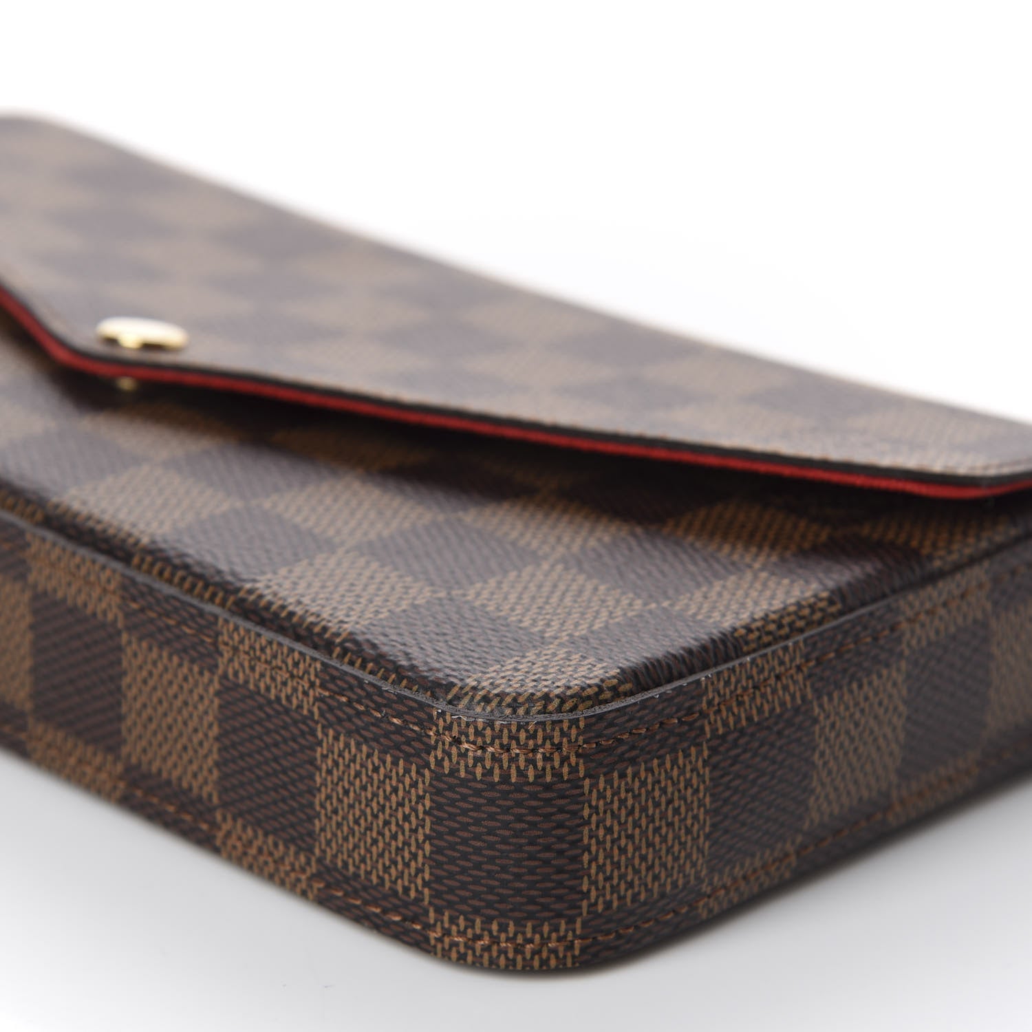 Louis Vuitton Damier Ebene Pochette Felicie Chain Wallet 6 of 20