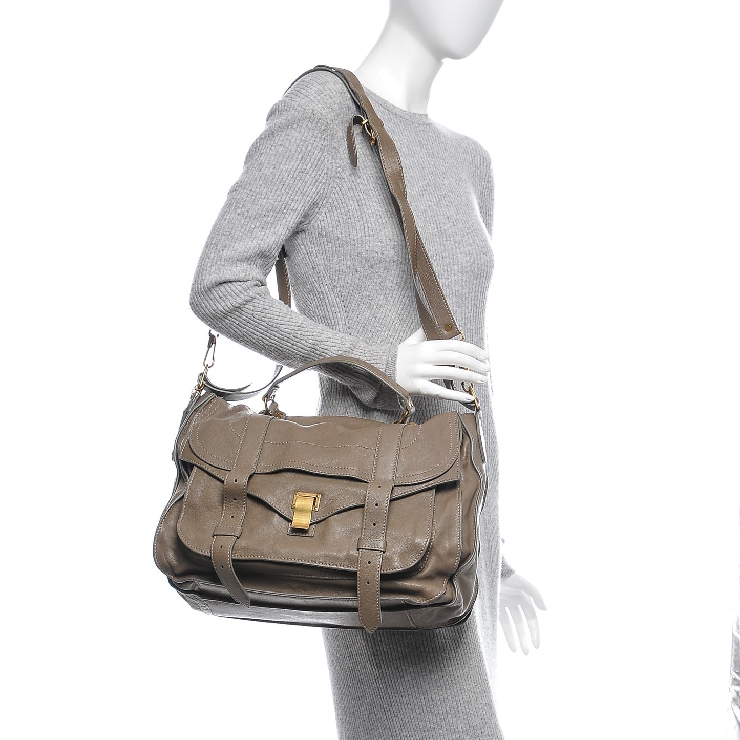 Lambskin Large PS1 Satchel Smoke