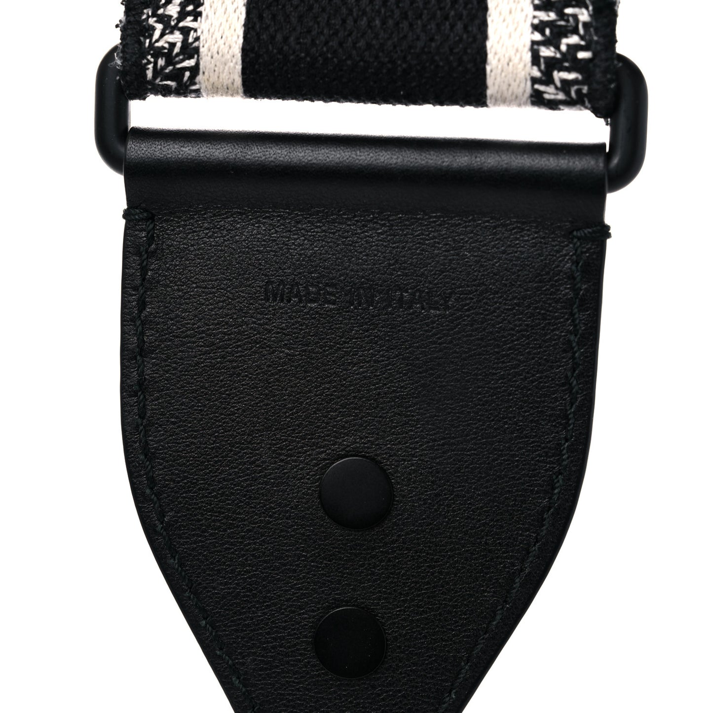 Canvas Embroidered Shoulder Strap Black