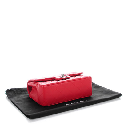 Chanel Lambskin Quilted Mini Rectangular Flap Red 4 of 8