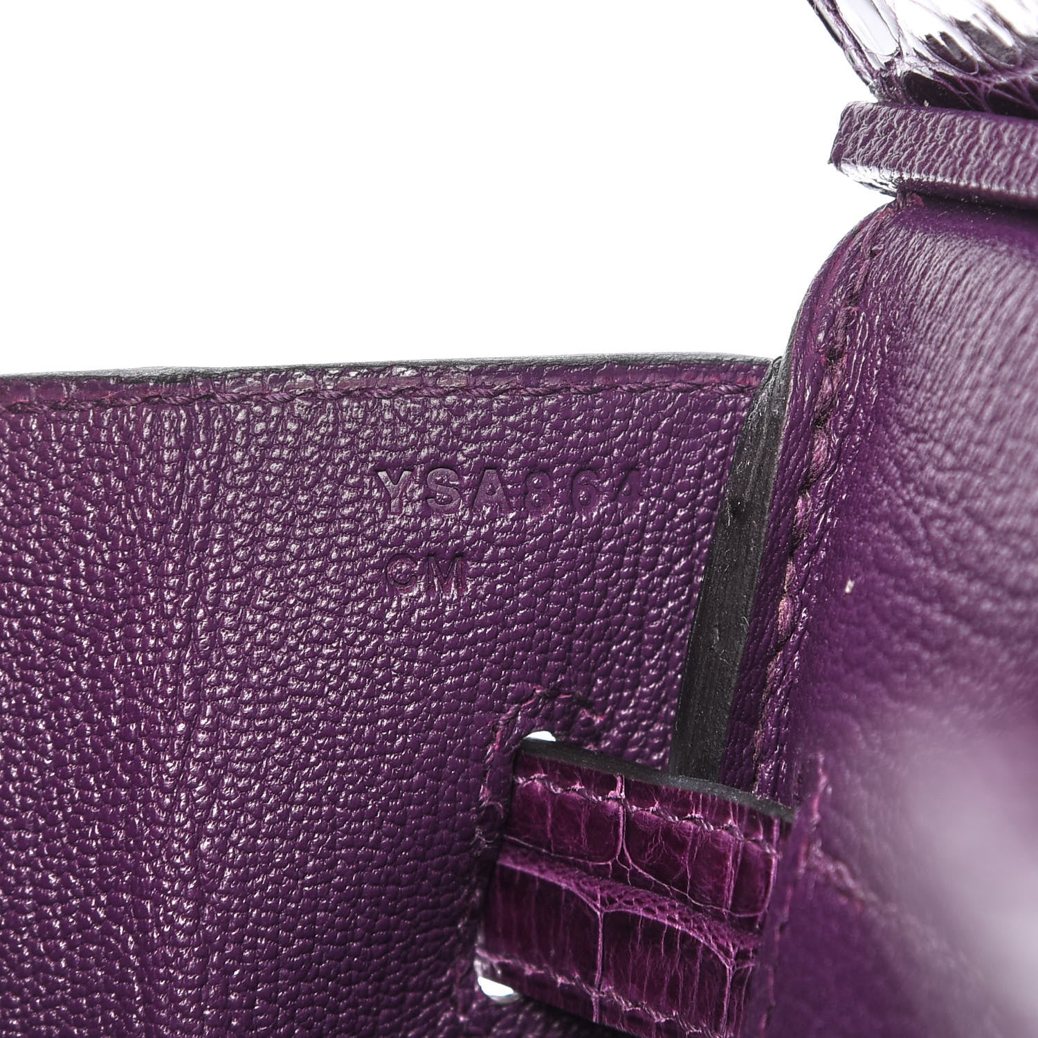 Hermes Ostrich Shiny Alligator Birkin Touch 30 Violine 26 of 34