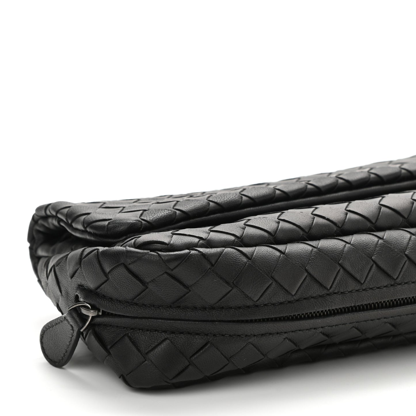 Nappa Intrecciato Small Chain Crossbody Black
