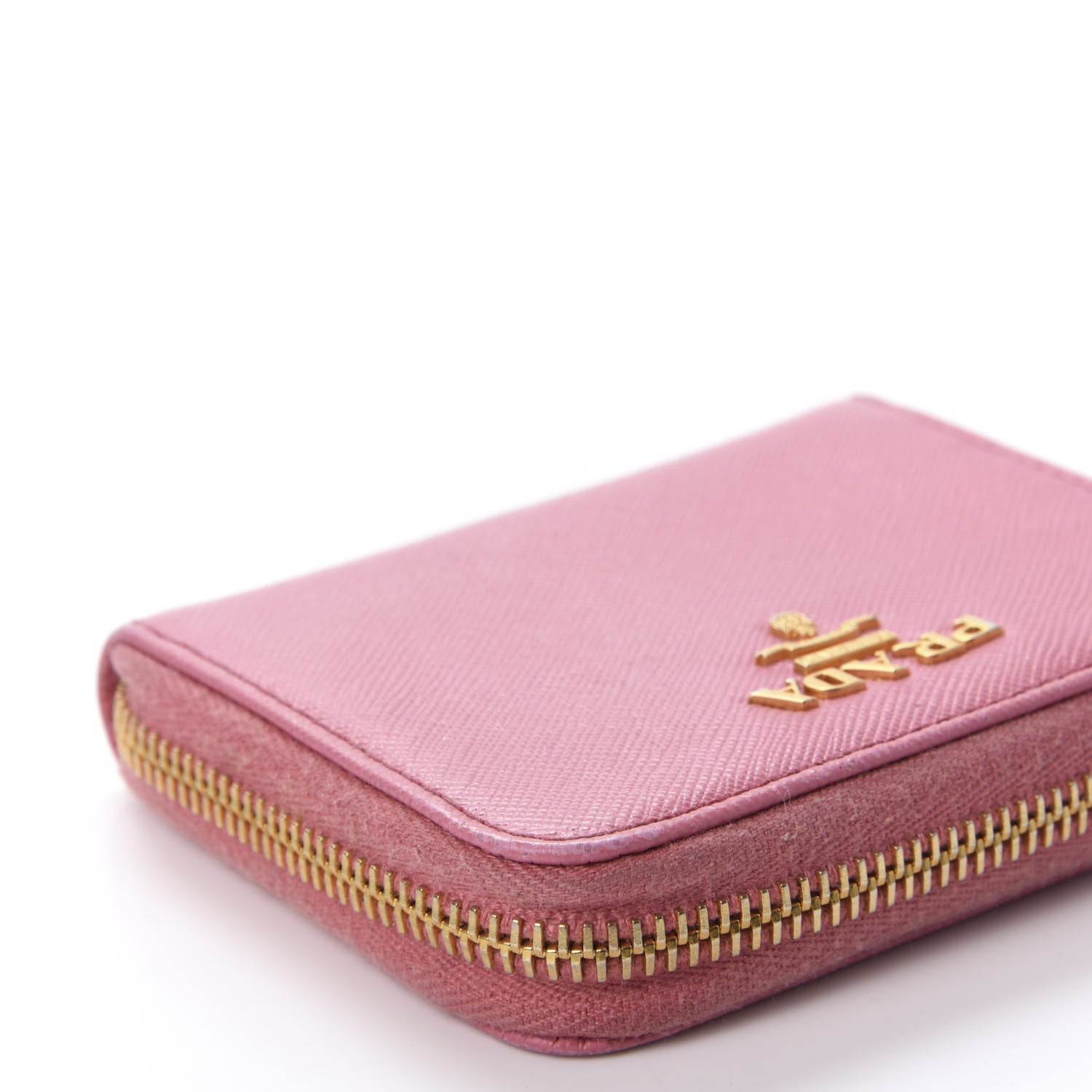 Prada Saffiano Metal Zip Coin Purse Geranio 8 of 12