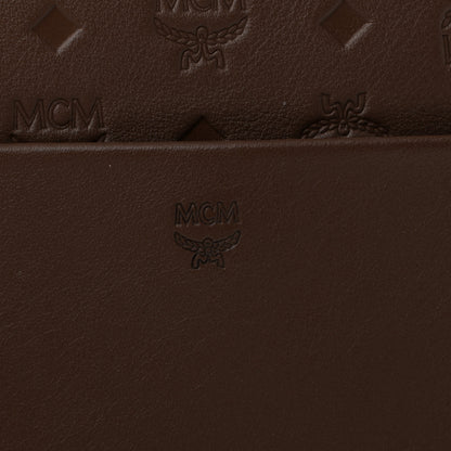 MCM Calfskin Ottomar Monogram Medium Essential Tote Chestnut 7 of 13