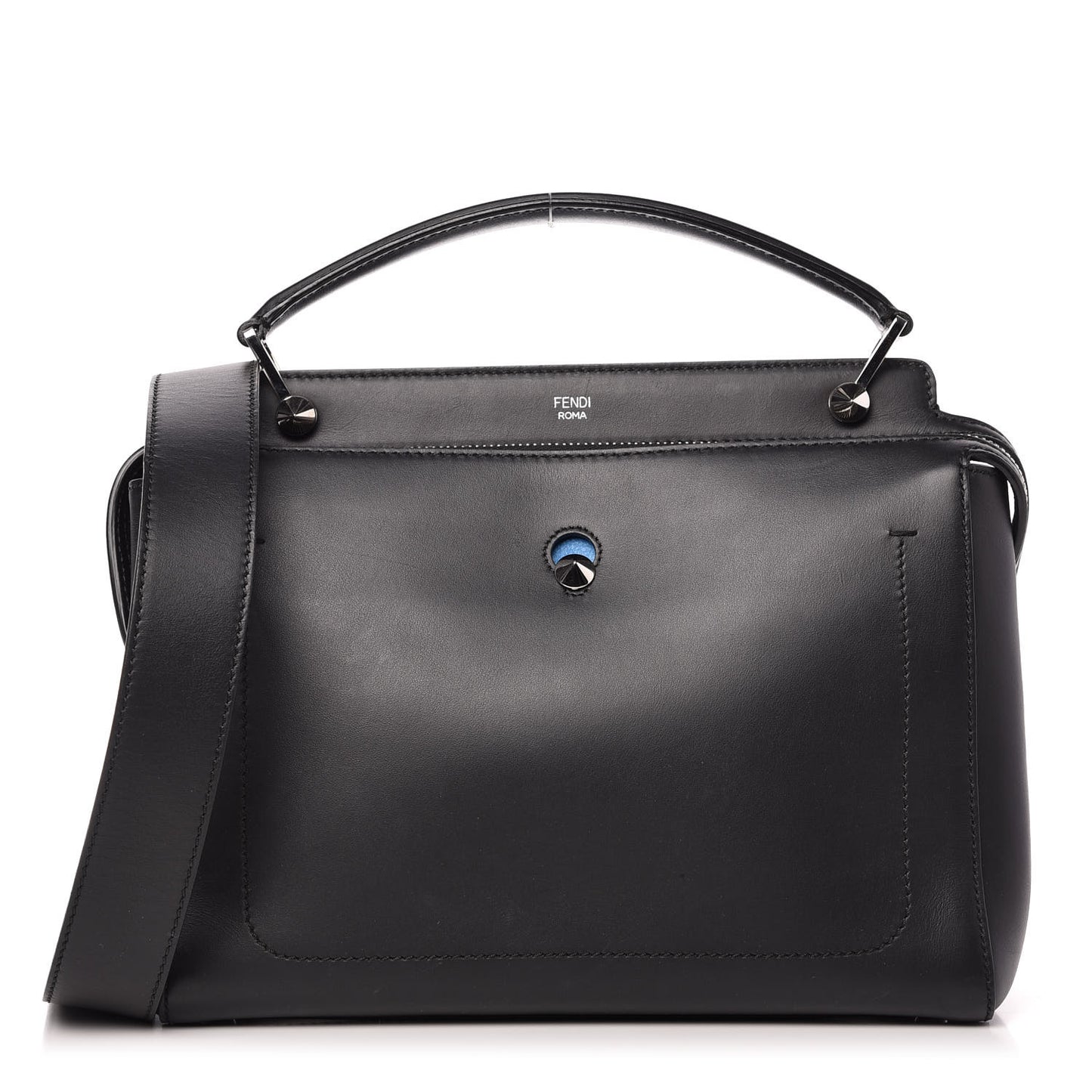 Vitello Baltico Dolce DotCom Satchel Black Blue Royal