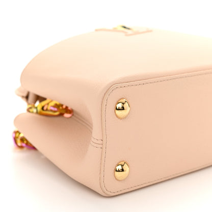Louis Vuitton Taurillon Capucines East West MM Scarabeo Iridescent Macchiato 8 of 10