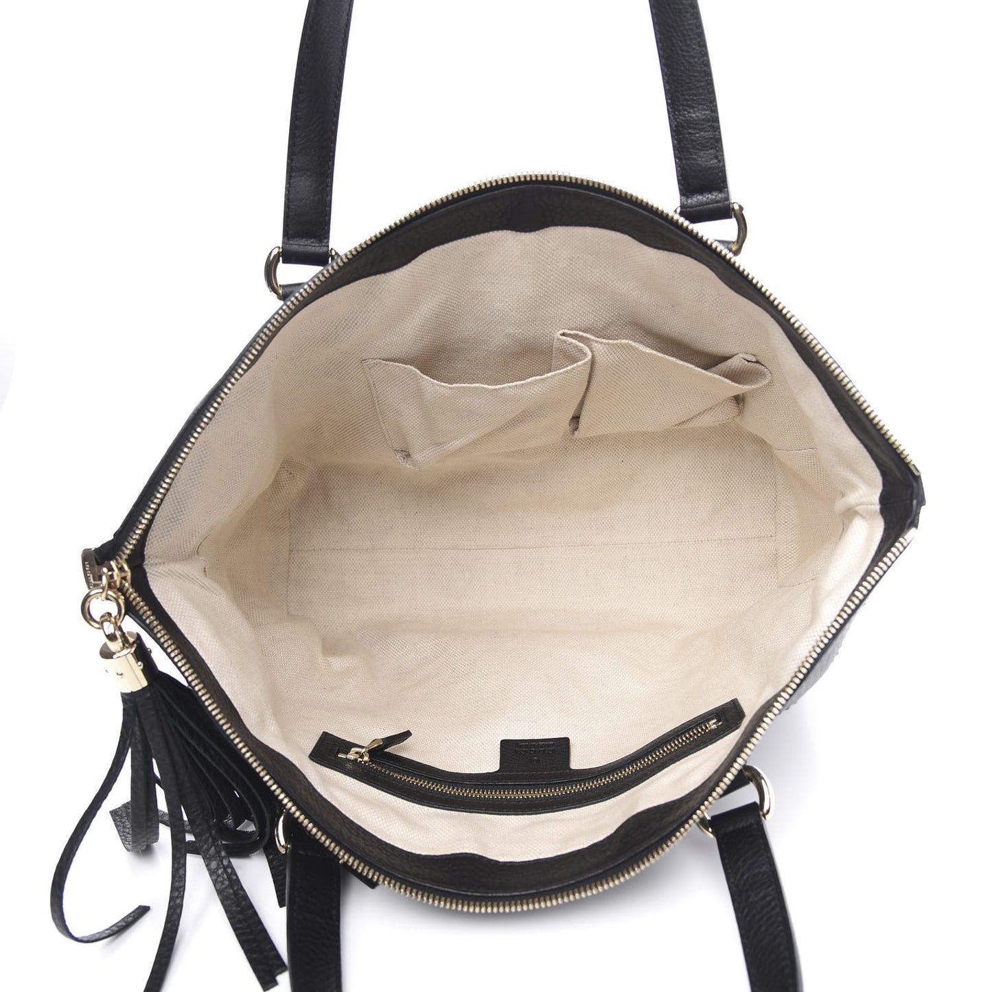 Pebbled Calfskin Small Soho Top Handle Bag Black