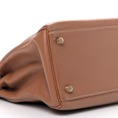 Hermes Courchevel Kelly Retourne 32 Gold 6 of 9