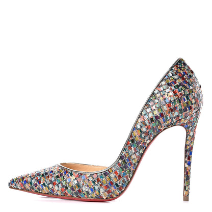 Christian Louboutin Tresse Vitraux Specchio Iriza 100 Pumps 36 Multicolor Silver 1 of 8