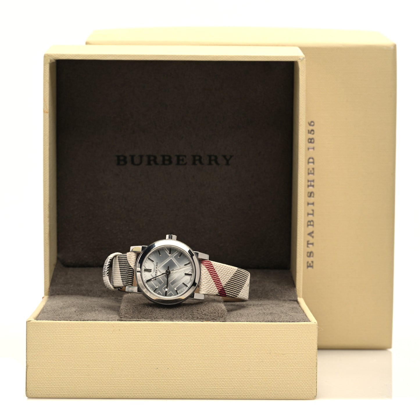 Stainless Steel Calfskin 26mm Nova Check Quartz Watch BU9212