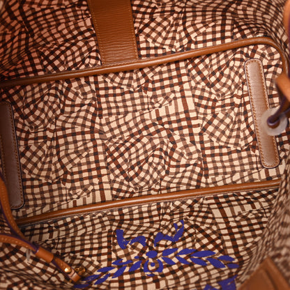 MCM Visetos Medium Liz Reversible Shopper Tote Cognac 9 of 16