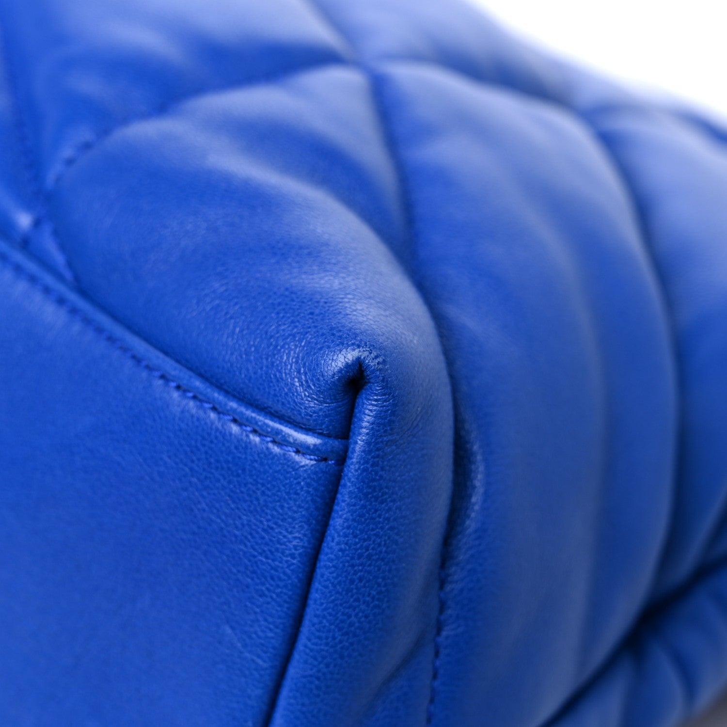 Saint Laurent Lambskin Quilted Small Loulou Puffer Monogram Chain Satchel Majorele Blue 12 of 15