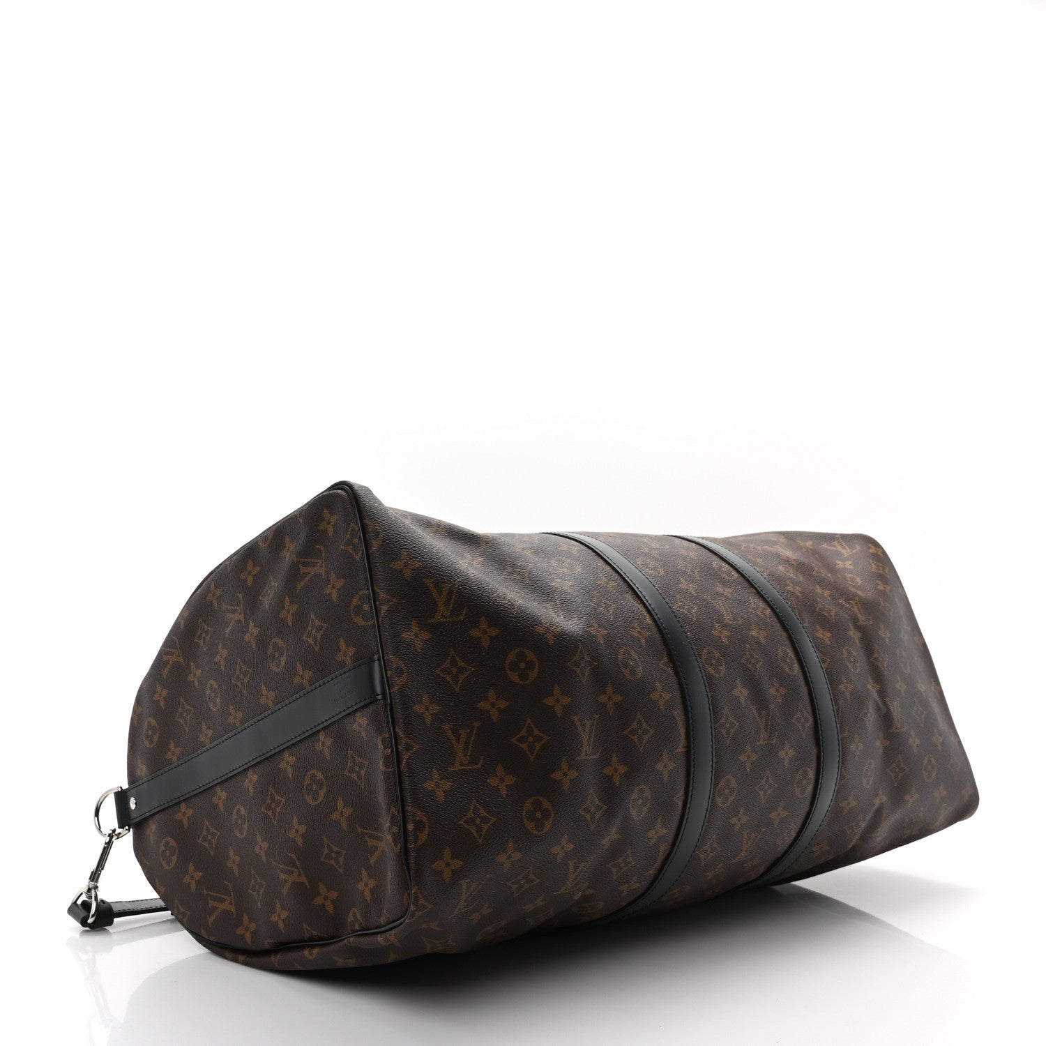 Louis Vuitton Monogram Macassar Keepall Bandouliere 55 3 of 8