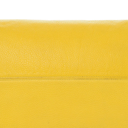 Alexander McQueen Pebbled Calfskin Large Skull Padlock Zip Around Tote Yellow 10 of 10