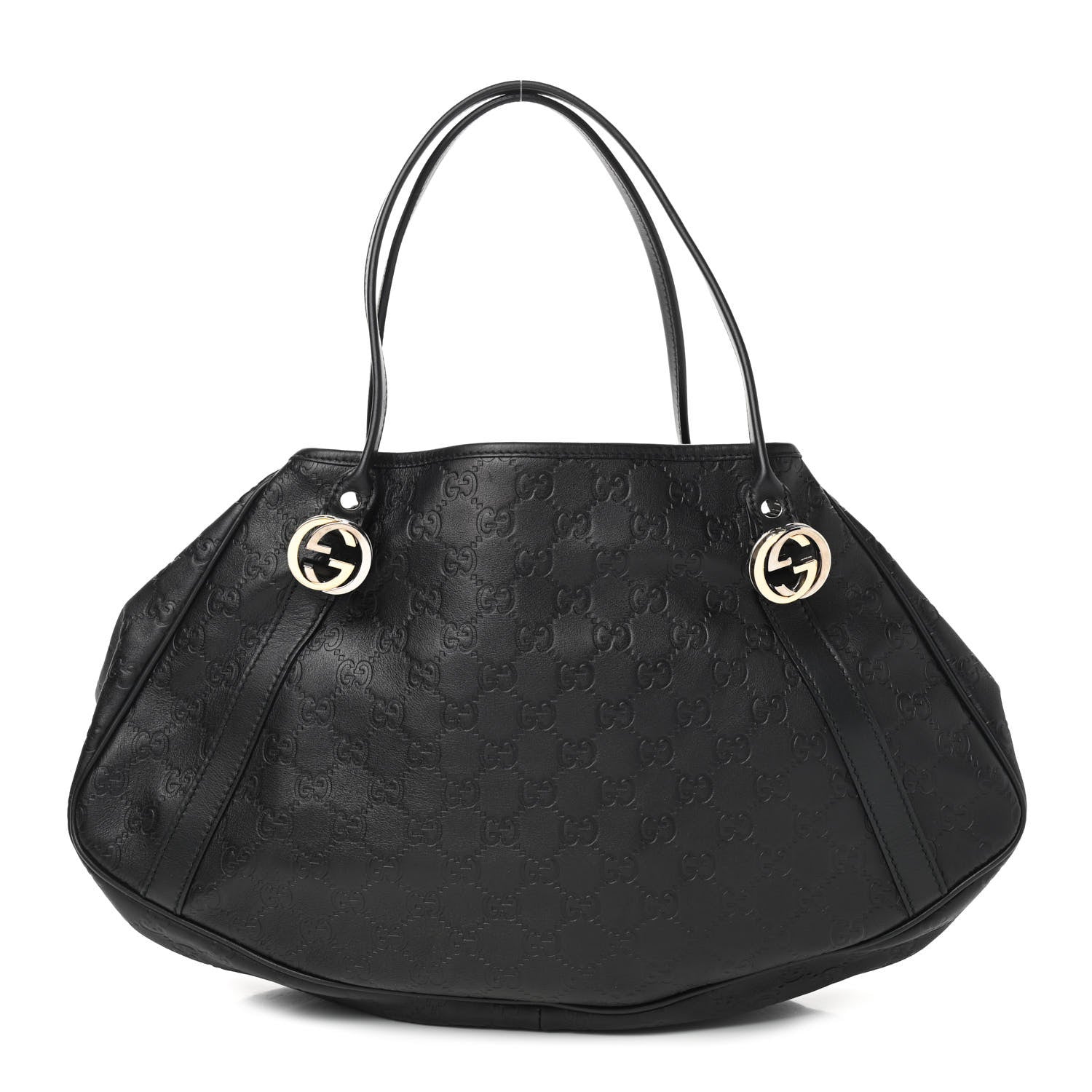 Gucci Guccissima Medium GG Twins Shoulder Bag Black 1 of 8