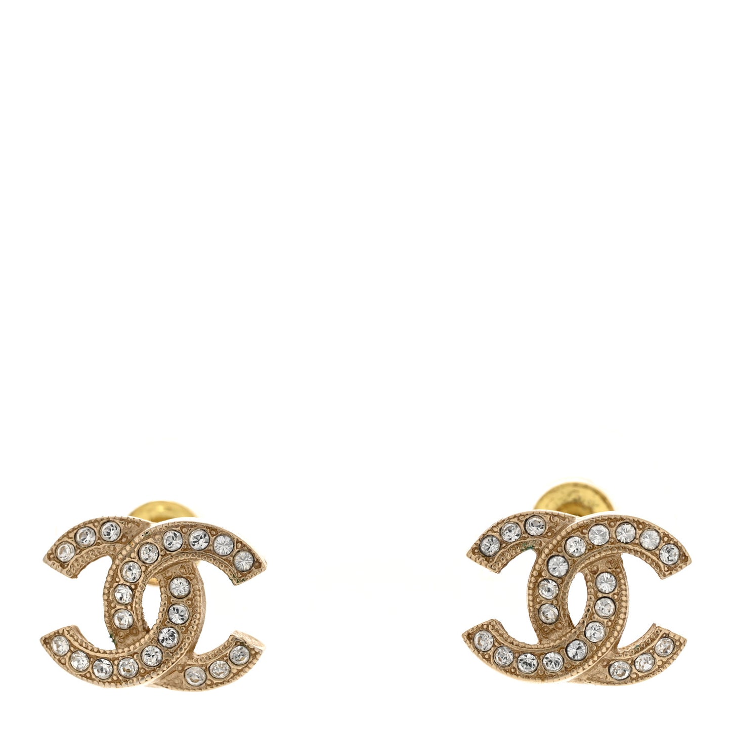 Crystal CC Earrings Gold