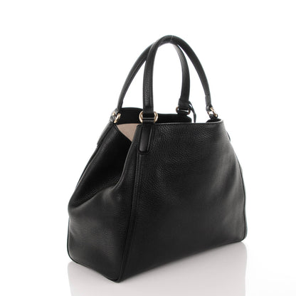 Gucci Pebbled Calfskin Medium Soho Shoulder Bag Black 3 of 7