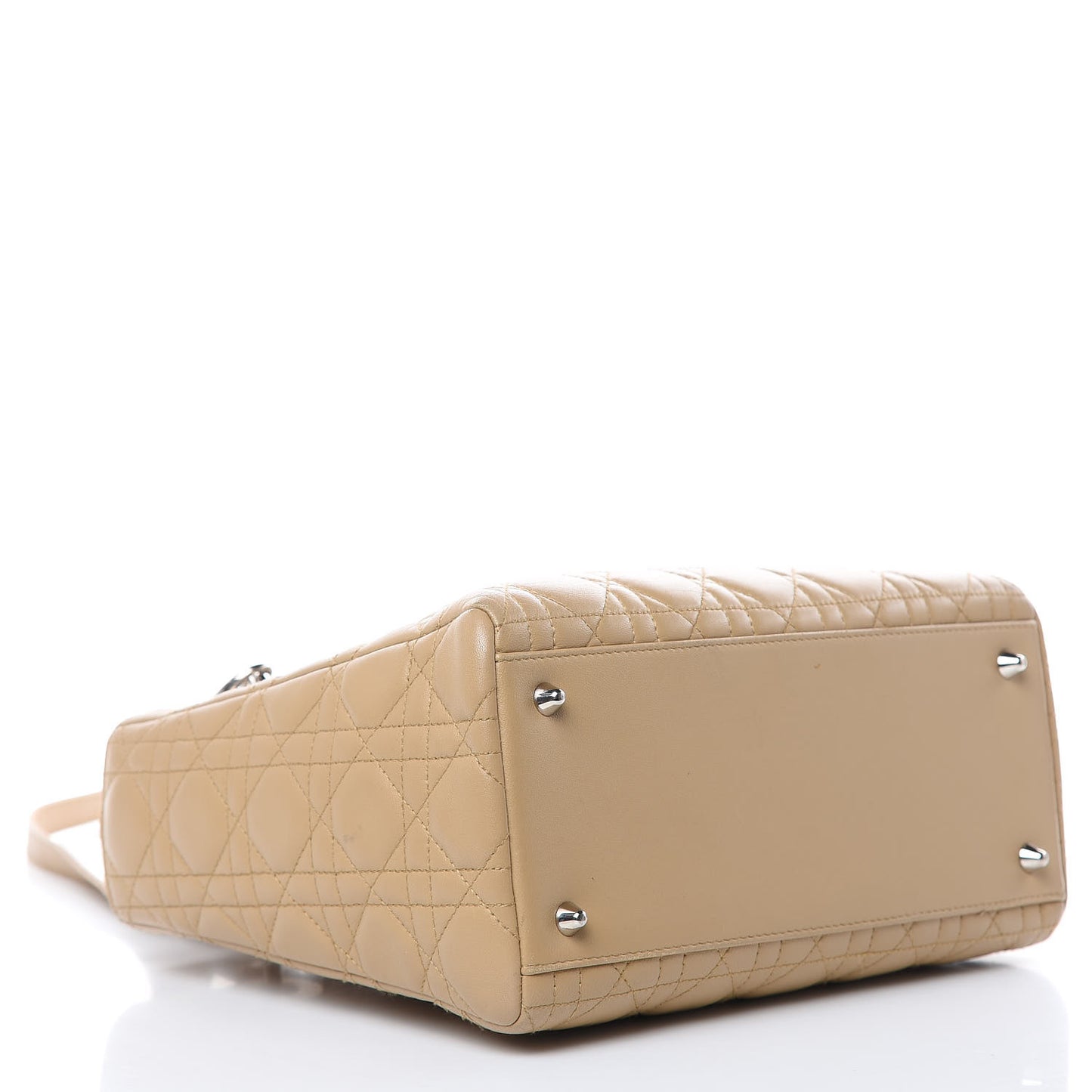 Lambskin Cannage Medium Lady Dior Beige