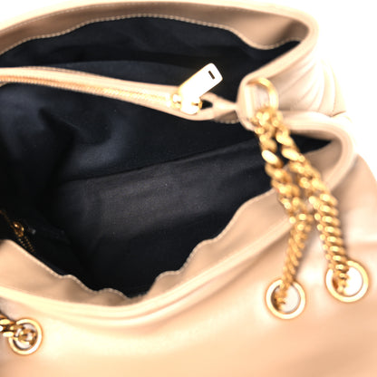 Saint Laurent Calfskin Y Quilted Monogram Medium Loulou Chain Satchel Dark Beige 4 of 9
