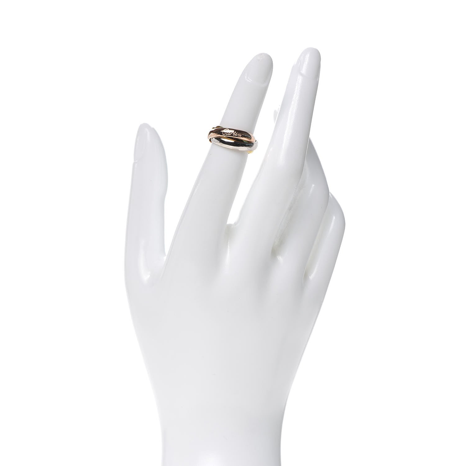 Cartier 18K Pink Yellow White Gold Classic Trinity Ring 47 4 2 of 4