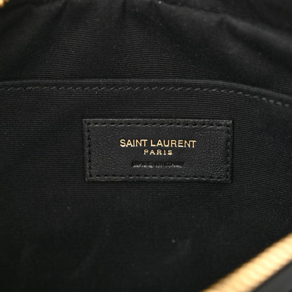 Saint Laurent Calfskin Leopard Print Monogram Lou Camera Bag Black 6 of 11