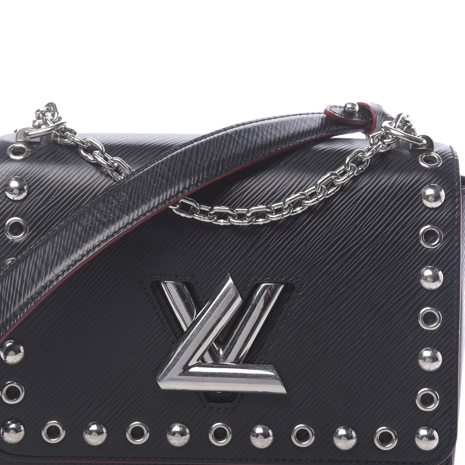 Louis Vuitton Epi Studded Twist Shoulder Bag MM Black 11 of 11