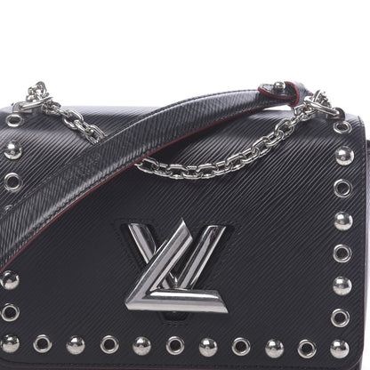 Louis Vuitton Epi Studded Twist Shoulder Bag MM Black 11 of 11