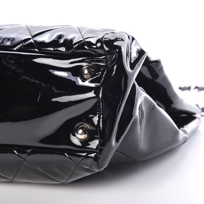 Chanel Patent Quilted Medium Cells Tote Black 9 of 13