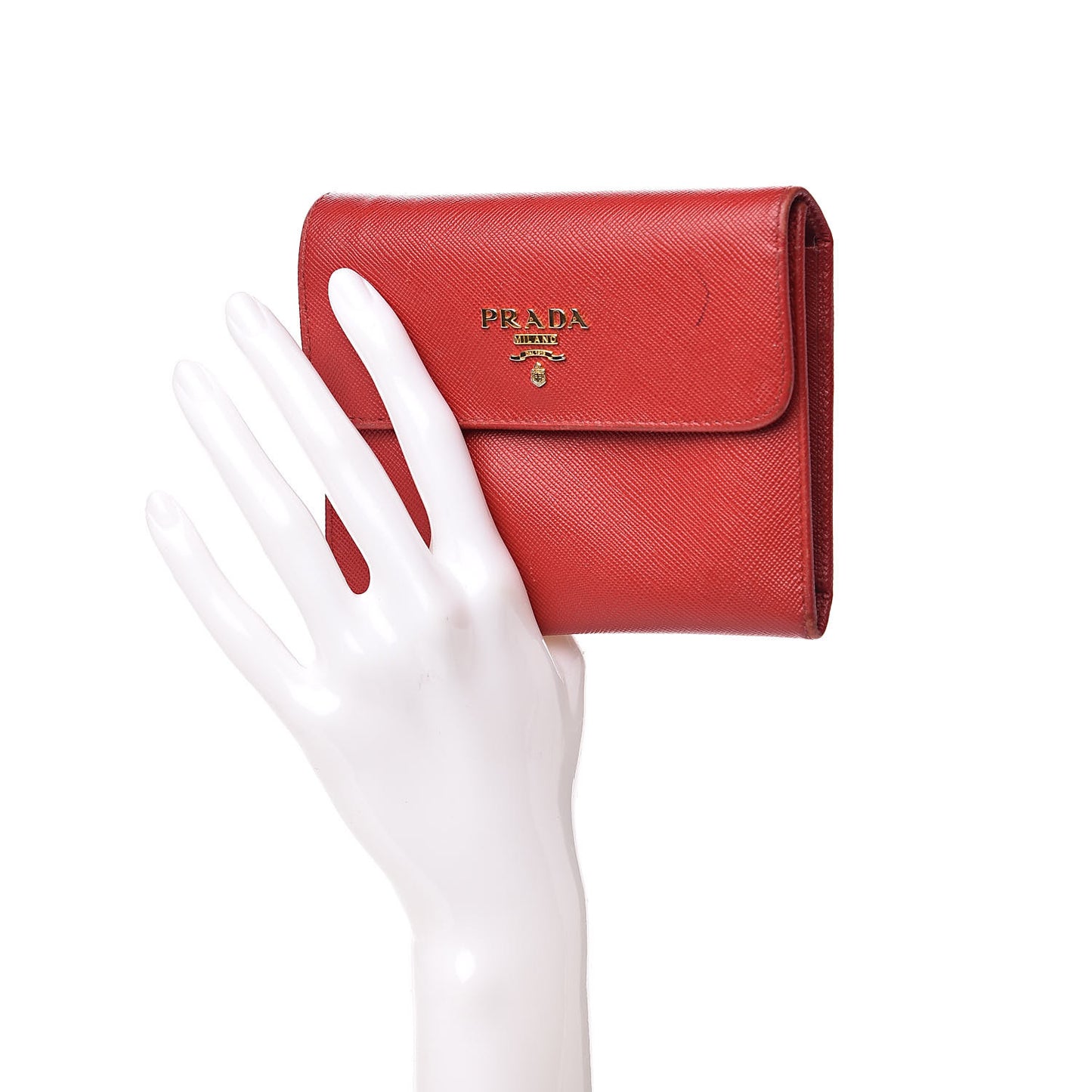 Saffiano Metal Flap Wallet Fuoco