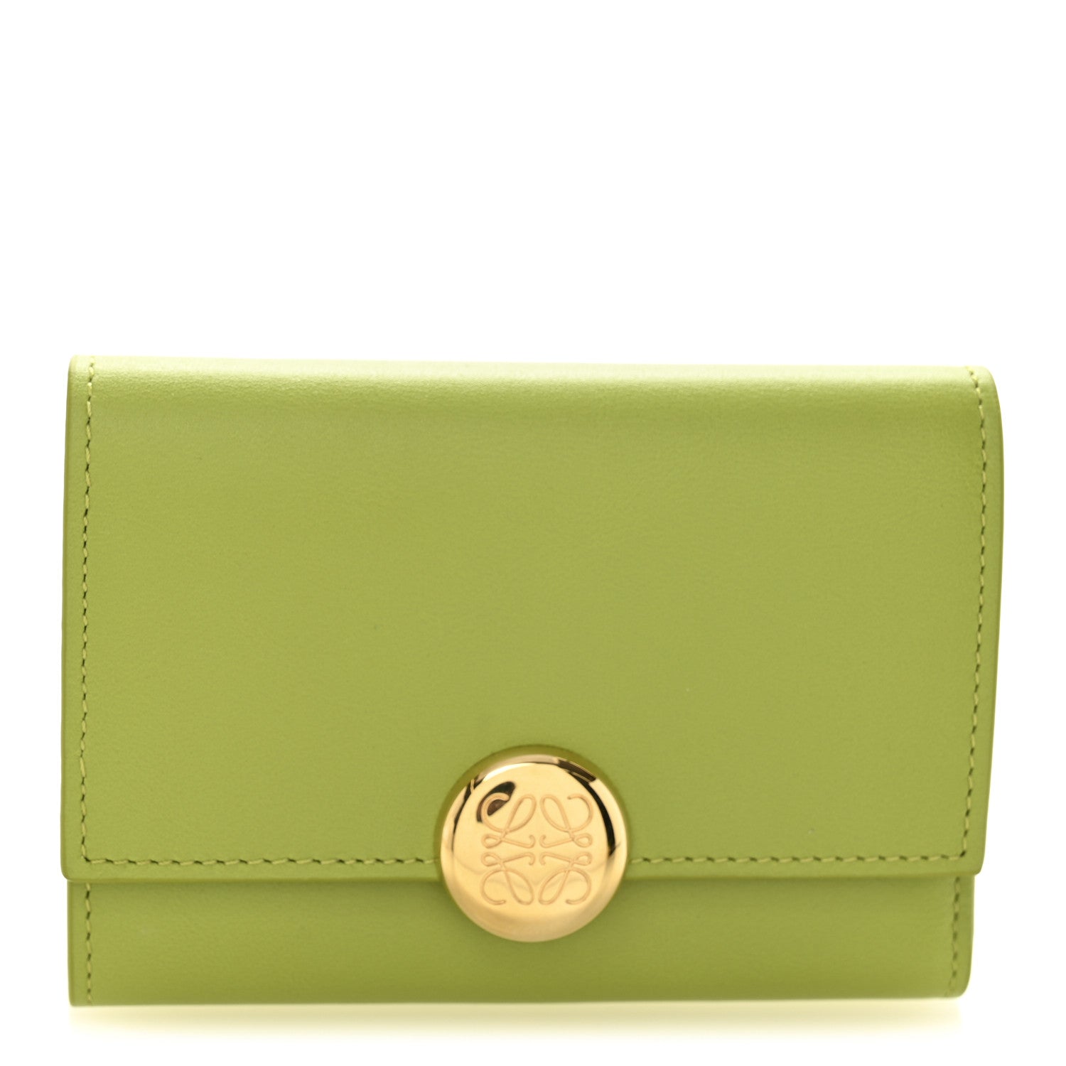 Loewe Nappa Calfskin Small Vertical Wallet Green 1 of 8