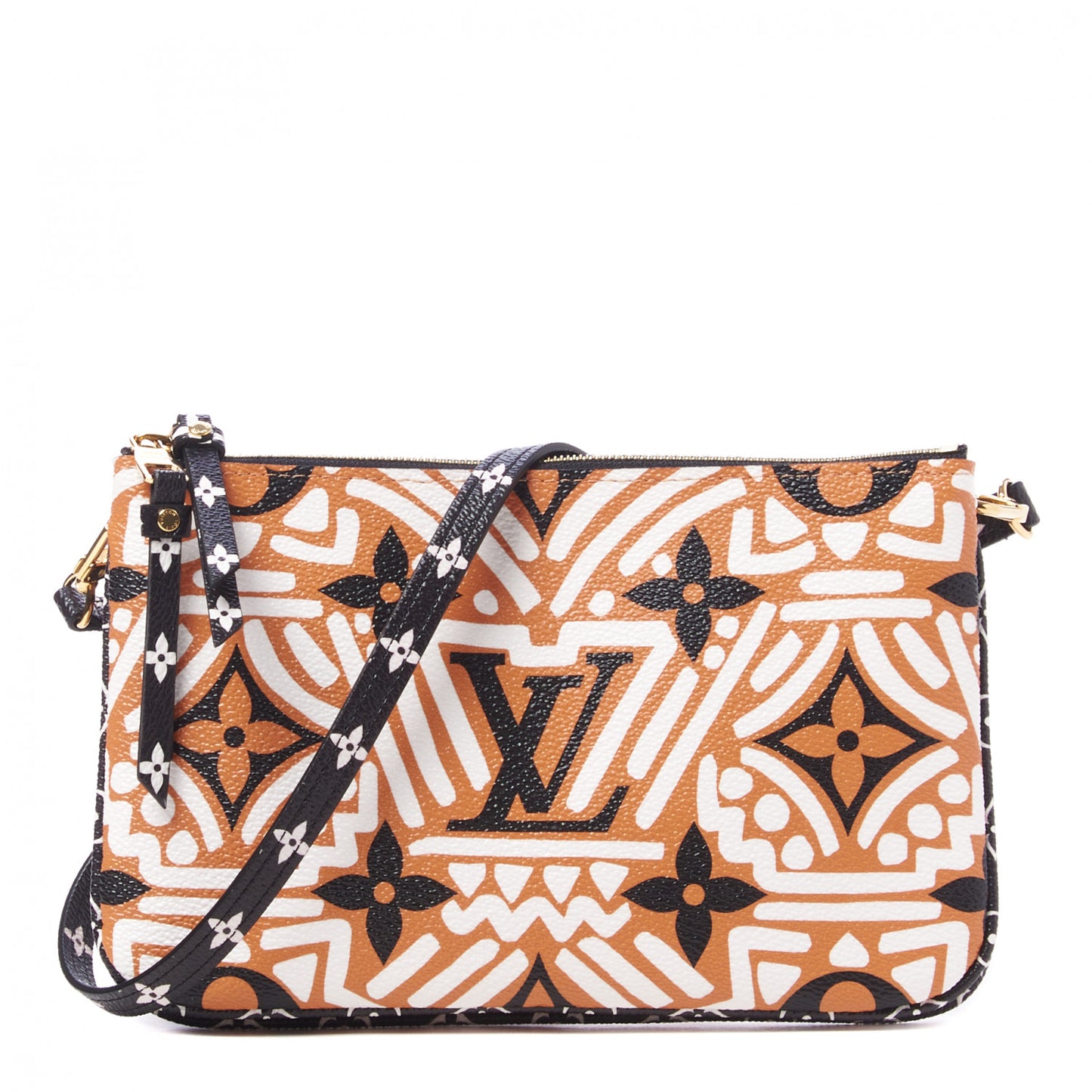 Monogram Giant Crafty Double Zip Pochette Creme Caramel