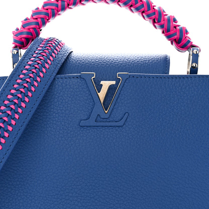 Louis Vuitton Taurillon Braided Capucines BB Blue 7 of 9