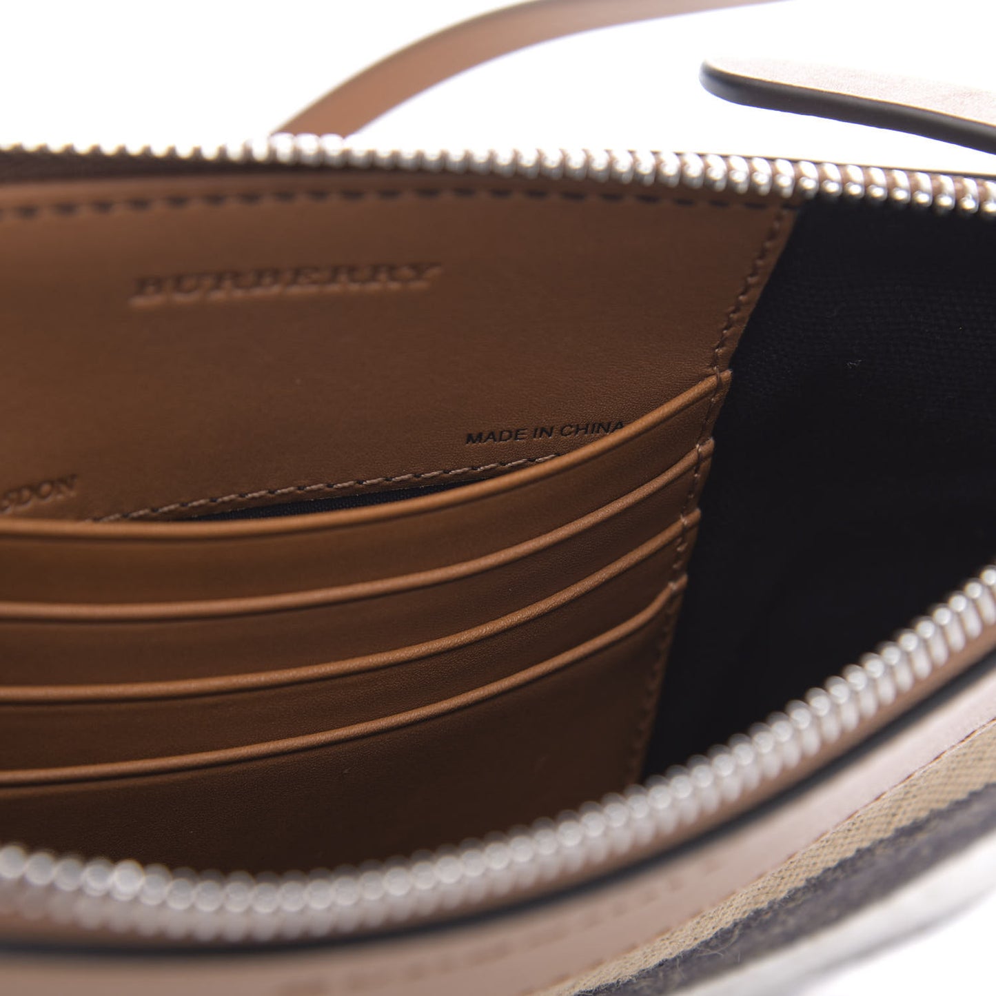 Mega Check Peyton Crossbody Clutch Bag Saddle Brown