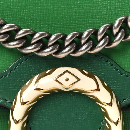 Gucci Azalea Calfskin Enamel Small Dionysus Shoulder Bag New Shamarock Emerald Off White 8 of 10