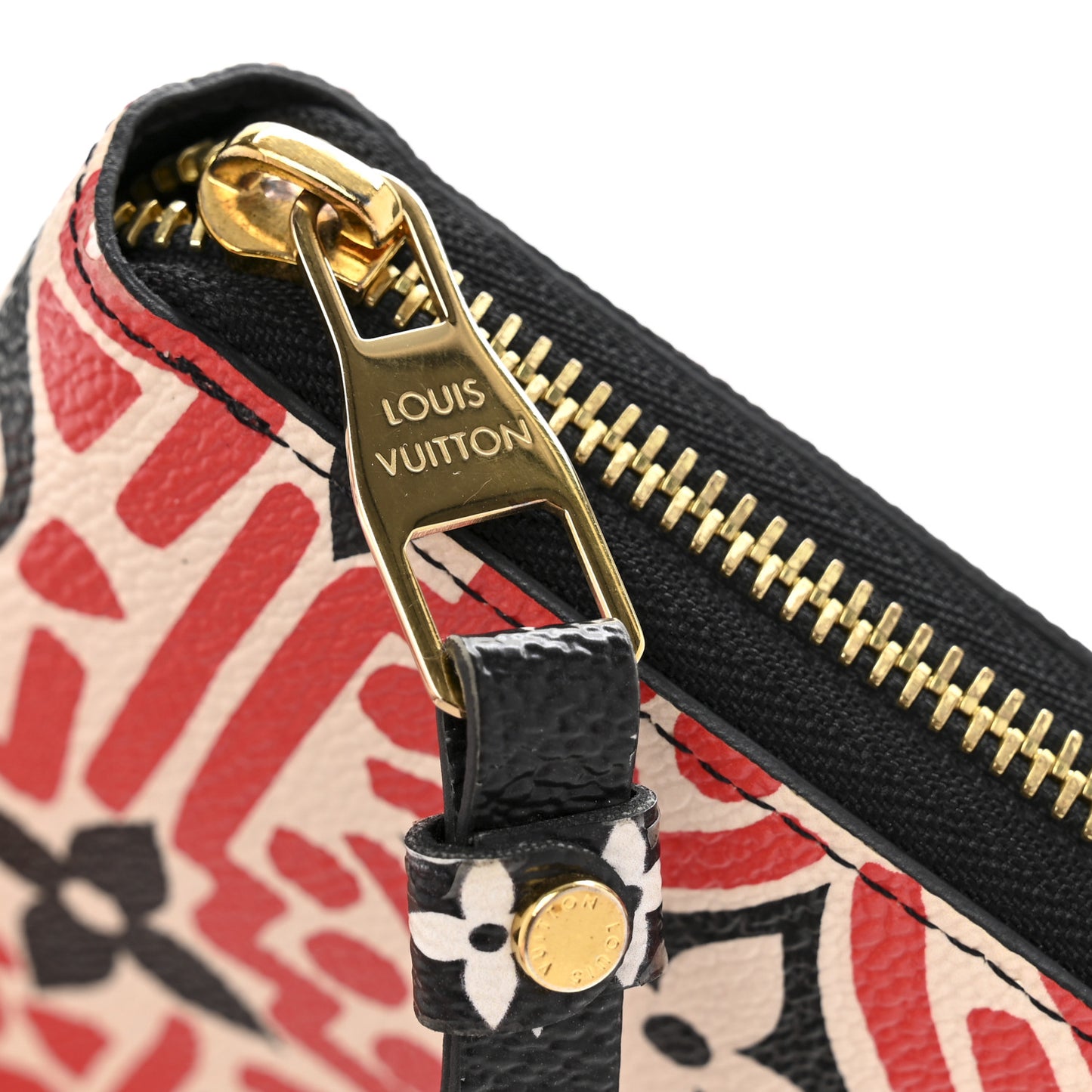 Monogram Giant Crafty Zippy Wallet Creme Rouge Black