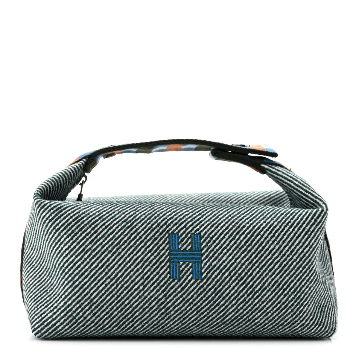 Canvas Small Bride-A-Brac H Natte Pouch Bleu