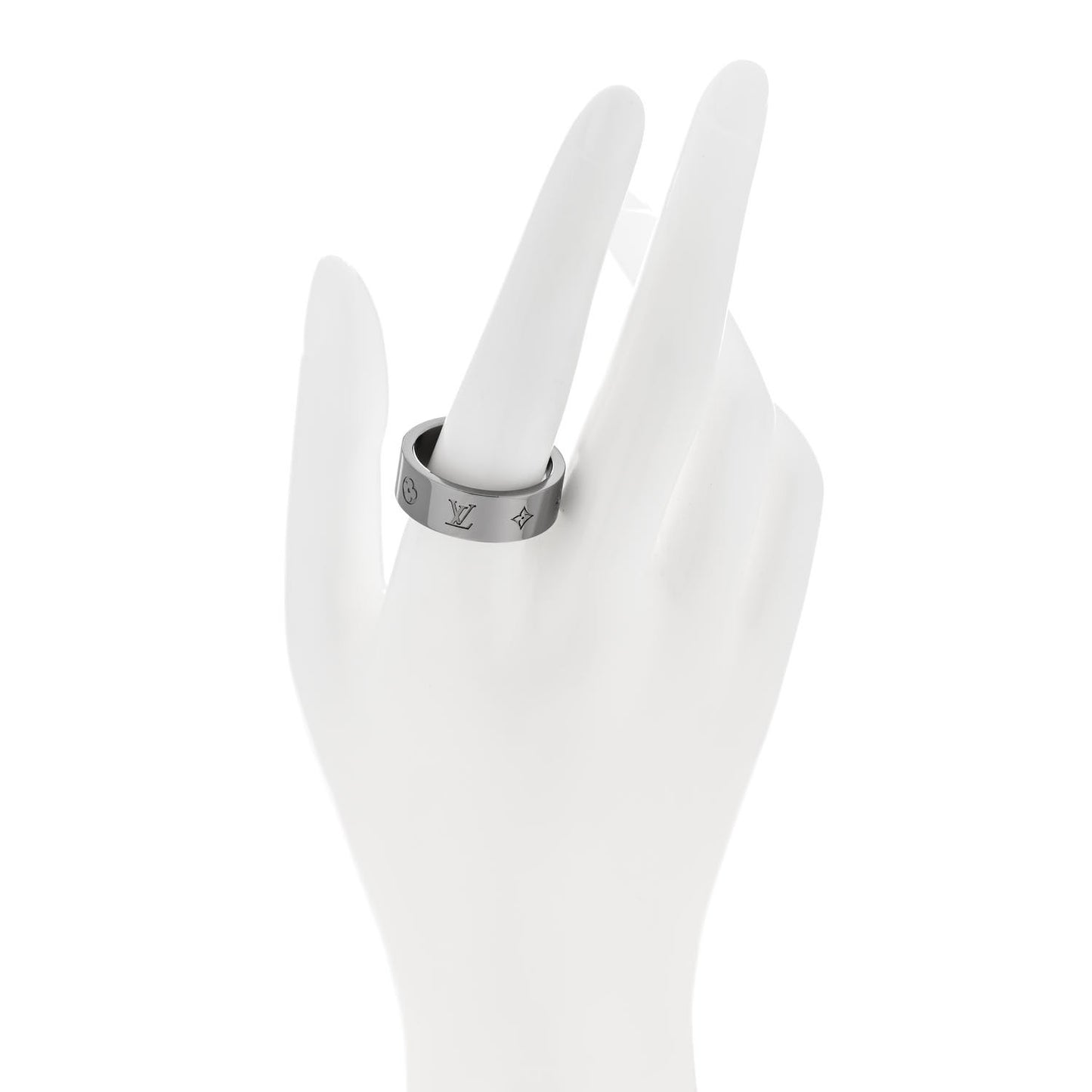 Metal LV Instinct Ring L 63/10.25 Silver