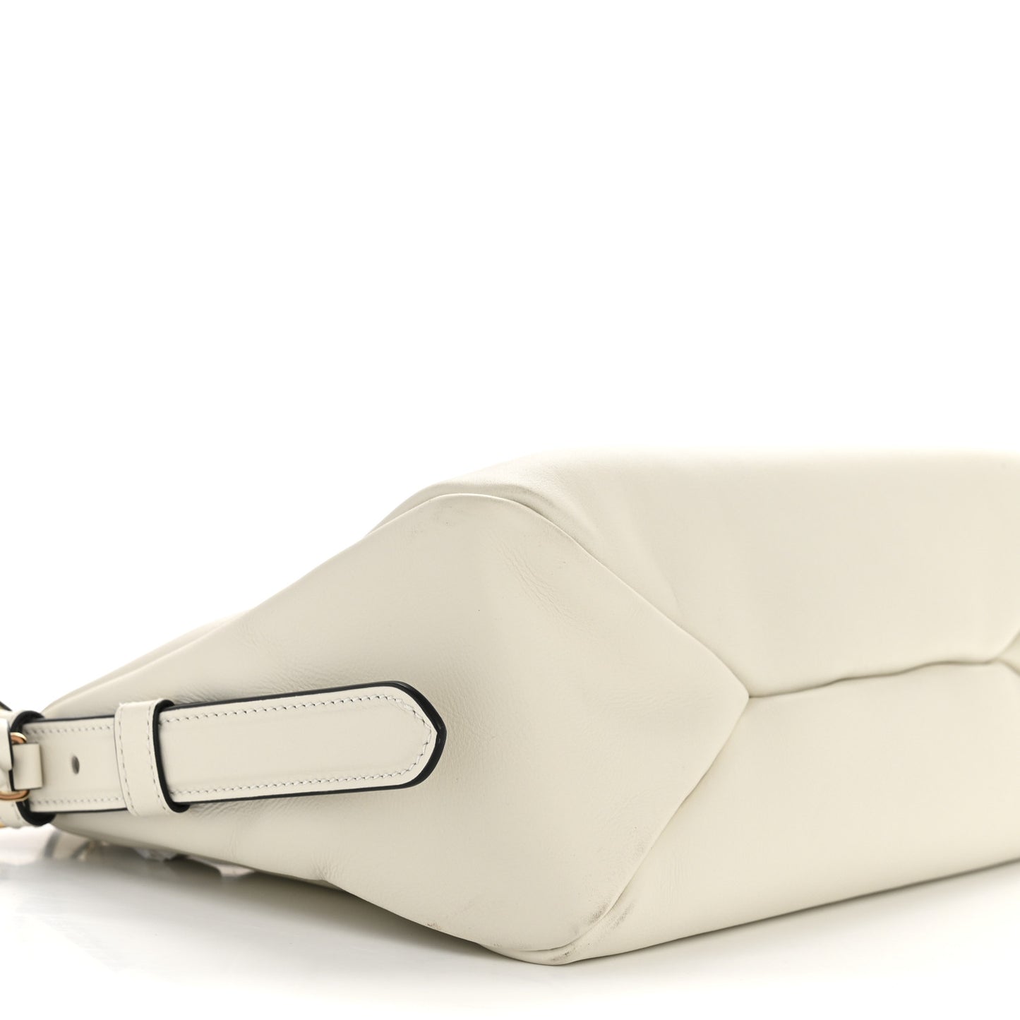 Soft Calfskin Medium Aimée Shoulder Bag White
