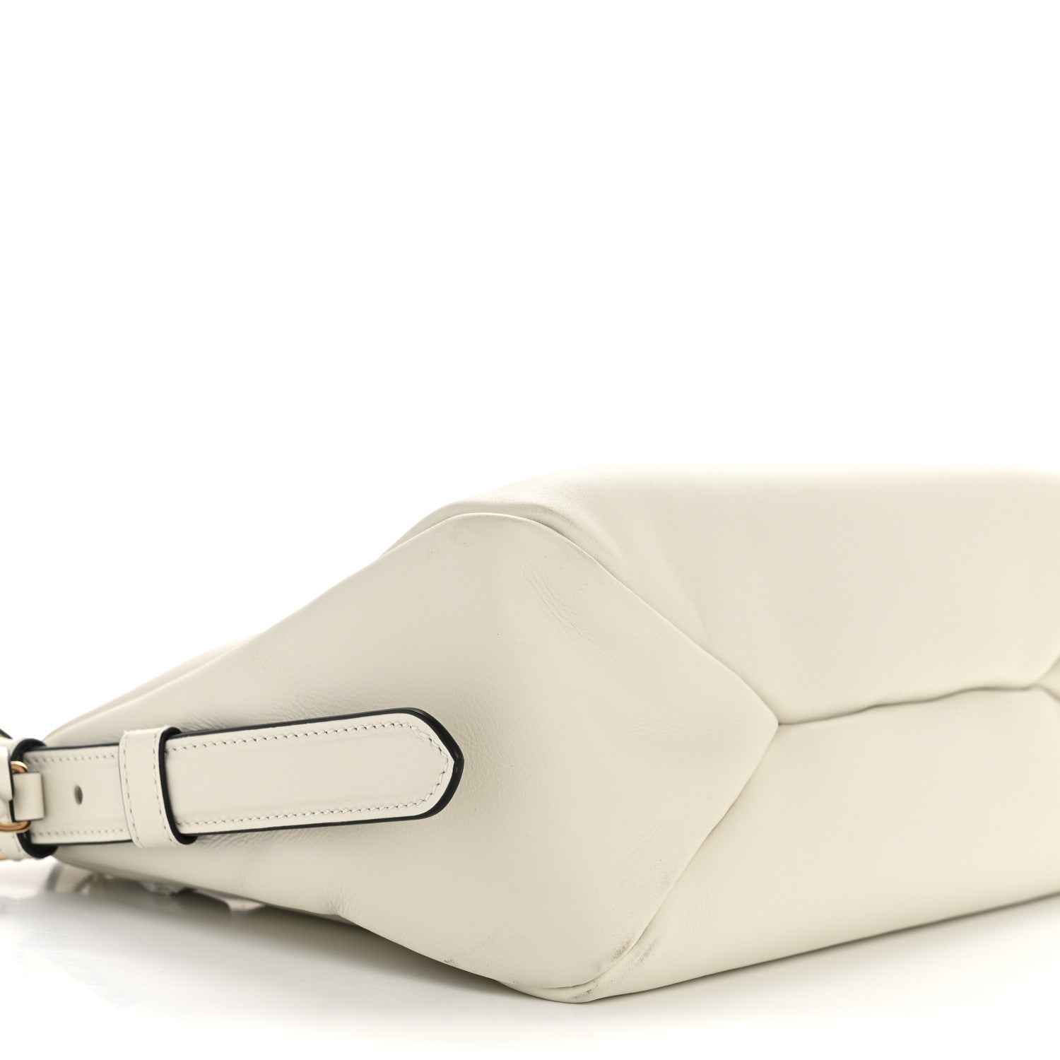 Prada Soft Calfskin Medium Aimée Shoulder Bag White 9 of 12