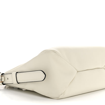 Prada Soft Calfskin Medium Aimée Shoulder Bag White 9 of 12