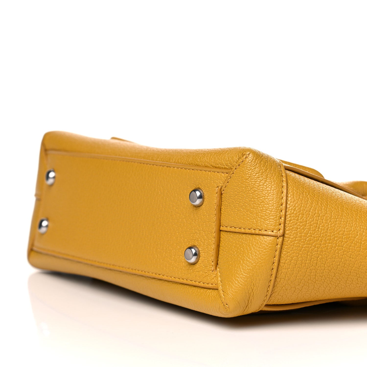 Bottega Veneta Grained Calfskin Maxi Intrecciato Arco 33 Yellow 9 of 10