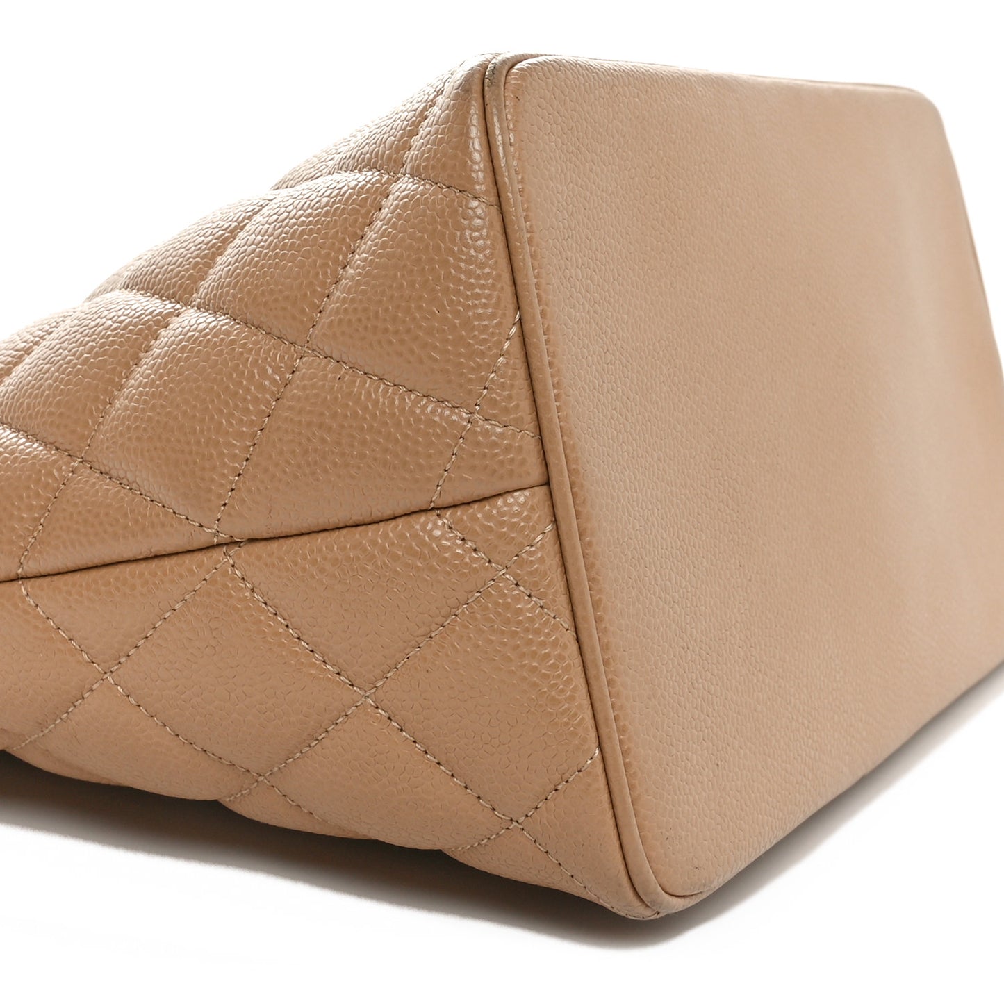 Caviar Quilted Medallion Tote Beige