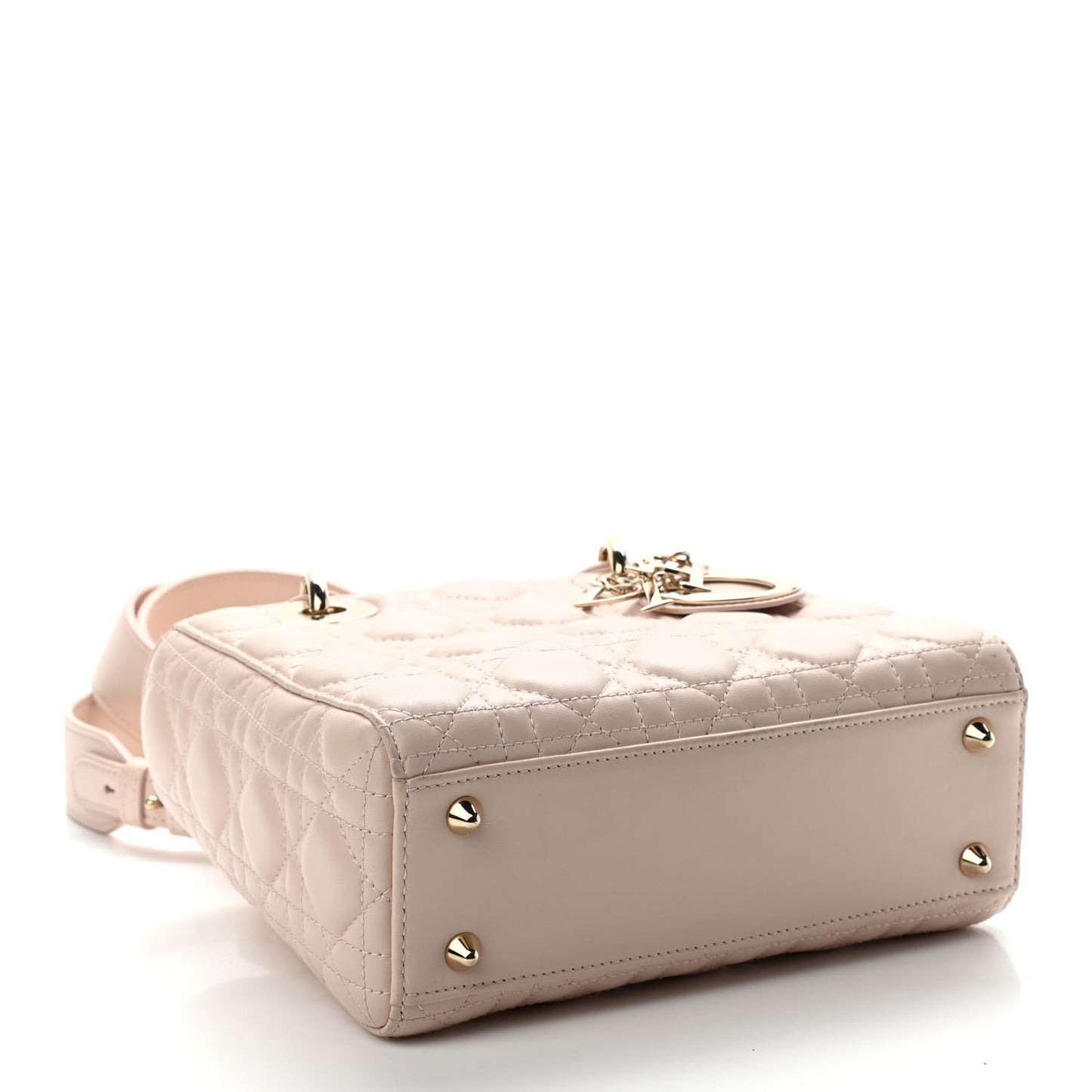 Lambskin Cannage Small Lucky Badges My Lady Dior Pink