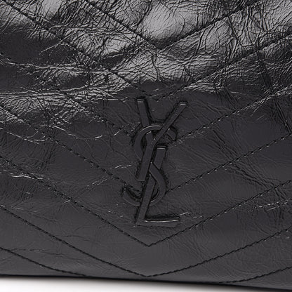 Saint Laurent Crinkled Calfskin Matelasse Monogram Niki Shoulder Bag Black 9 of 9