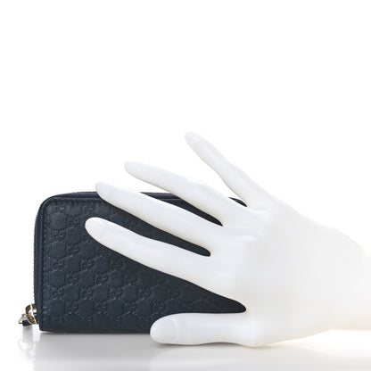 Gucci Microguccissima Zip Around Card Case Navy 2 of 9