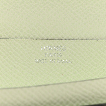 Hermes Epsom Bearn Gusset Wallet Vert Fizz 7 of 8