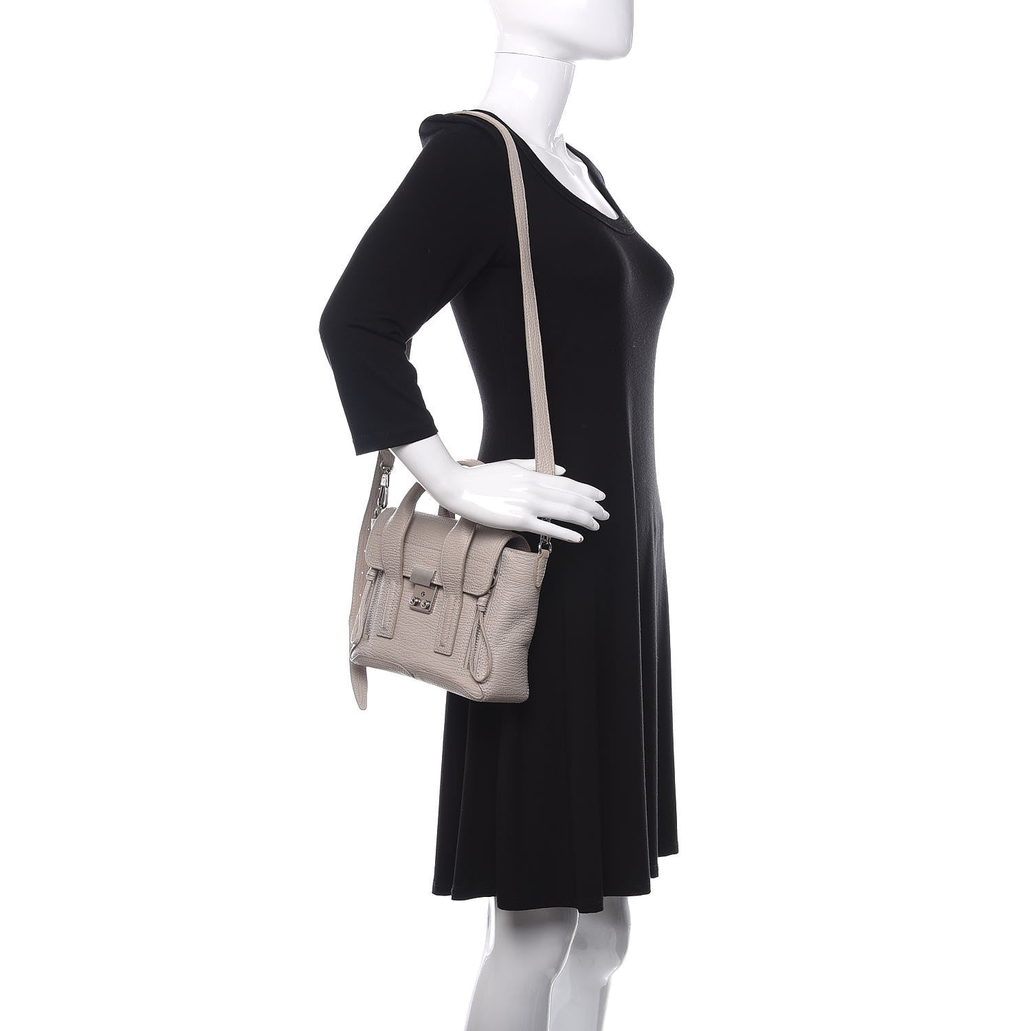 3.1 Phillip Lim 3.1 Textured Calfskin Mini Pashli Satchel Feather 2 of 12